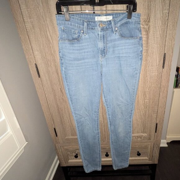 *3 FOR $9* Levi Strauss Signature Mid Rise Skinny Medium Wash Jeans Pants 10L - Picture 1 of 2